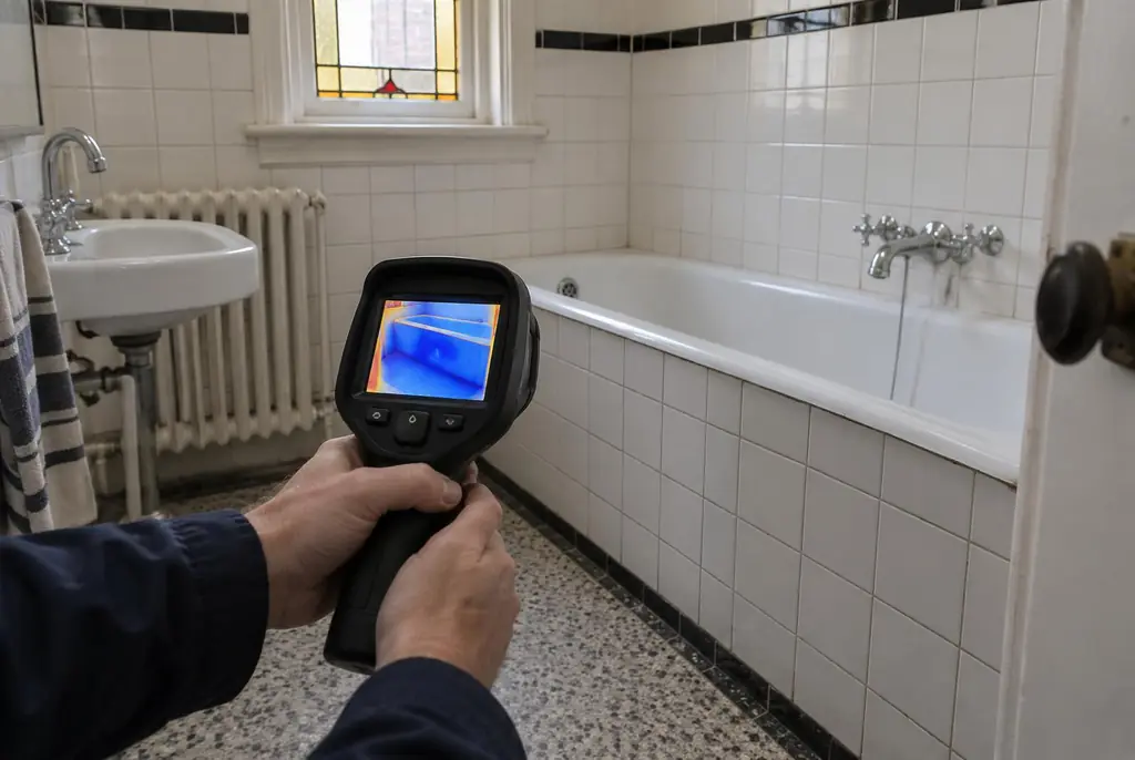 Lekdetectie Hoogland – onderzoek in een badkamer van een oudere woning