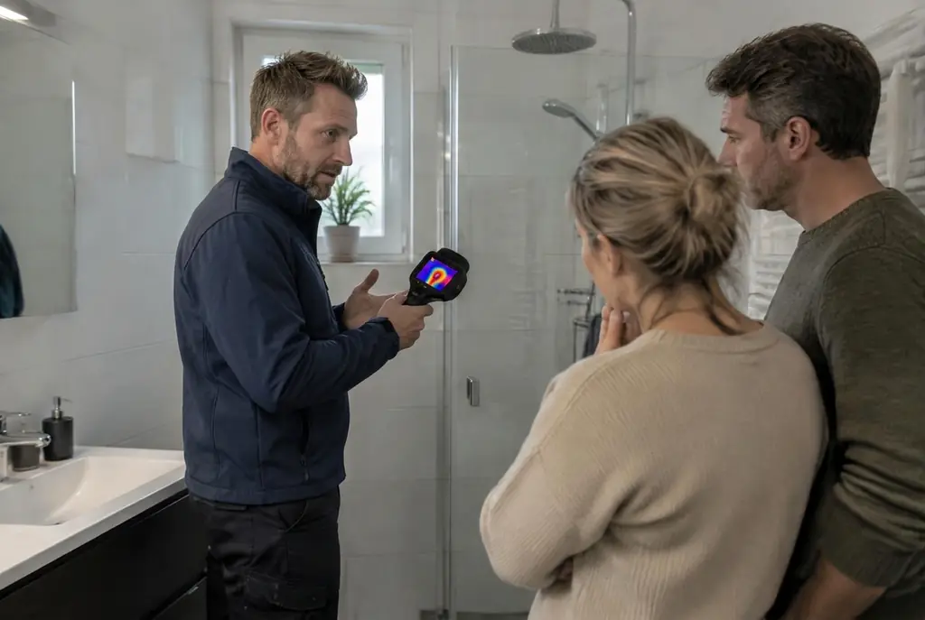 Lekdetectie Hoogland – specialist legt bevindingen uit aan bewoner